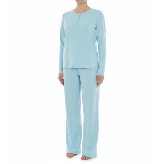 Moschino Light Blue Henley Pajama Set (A78834405-0332) Women