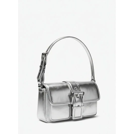 Michael Kors Metallic Silver Shoulder Bag (30S4SBAL2M-SILVER) Women