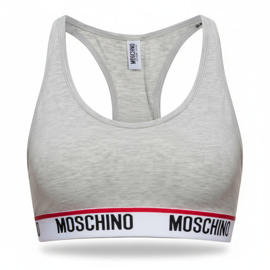 Moschino Logo Band Sports Bra Grey (A08814402-0489) Women