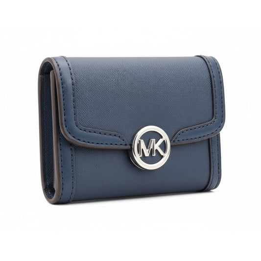 Michael Kors Leida Saffiano Wallet Navy, Women