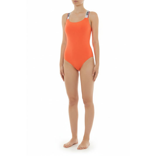 Moschino Orange One-Piece Swimsuit Logo Straps (A11814410-0035) Women