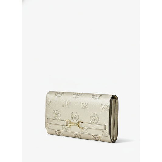 Michael Kors Carson Logo Clutch Wallet Pale Gold, Women