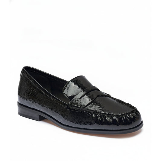 Michael Kors Carlson Black Patent Leather Penny Loafer, Women
