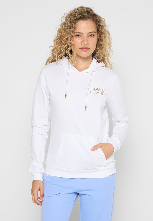 Cavalli Class WOMAN HOODIE SWEATSHIRT White (ZZO358L41-A00) Women