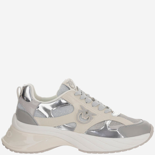 ARIEL 15 - SNEAKER MIRROR/FABRIC/ABRASIVATED SILVER Women