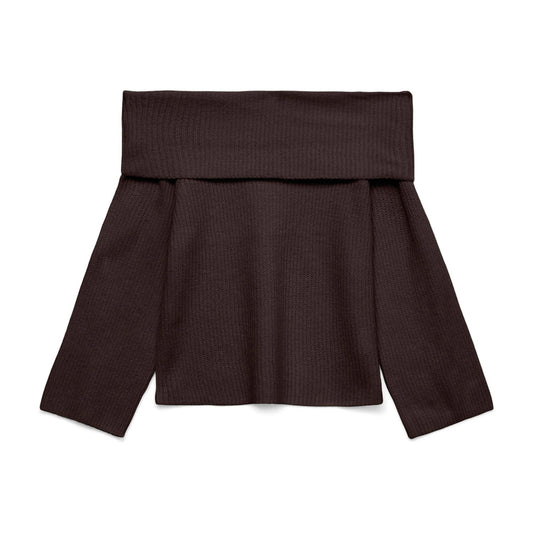 Vero Moda Aries Offshoulder Sweater (10331910-CHOCOLATETO) Women