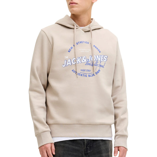 Jack & Jones Logo Hoodie (12279649-MOONBEAM) Men