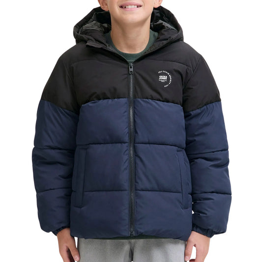 Jack & Jones Maze Logo Hood Puffer Jacket (12287731-SKYCAPTAIN) Kids