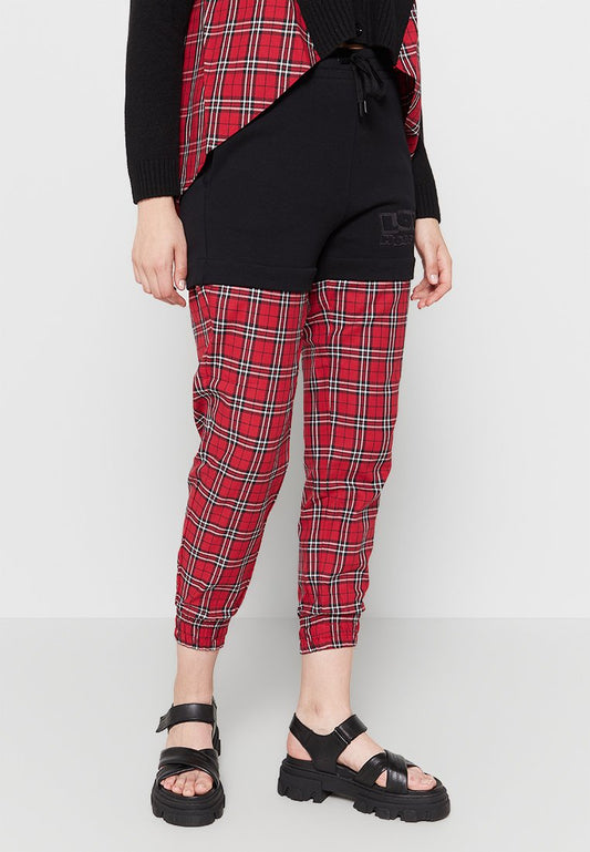 PANTALONI FELPA+CHECK R/LOGO QUADRO Women