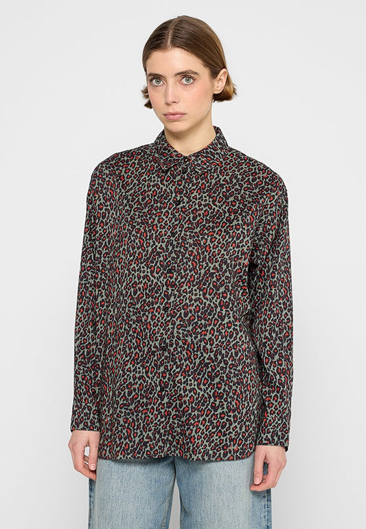 Scotch & Soda OVERSIZED SHIRT WITH PRINT Multi-Coloured (ZZO34WJ12-O00) Women