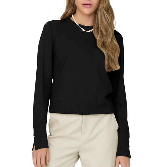 JDY Malou On Button Knitted Sweater (15312026-BLACK) Women