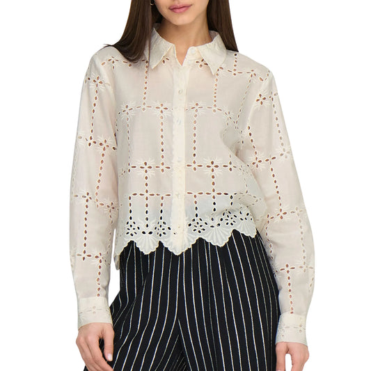 JDY Jojo Anglaise Blouse (15347247-CLOUDDANCER) Women