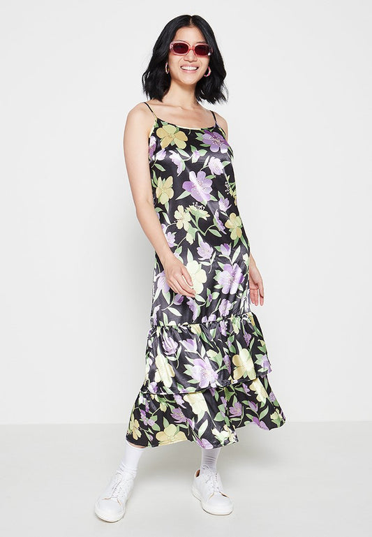 VILA VIHAYA STRAP FLOUNCE MIDI DRESS/ZL (ZZO1K9X23-I00) Women