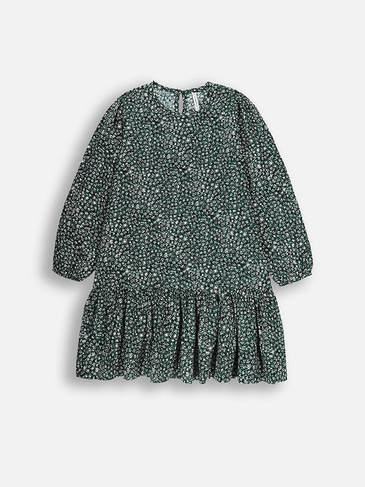 Coccodrillo Dress Green / White / Black Kids