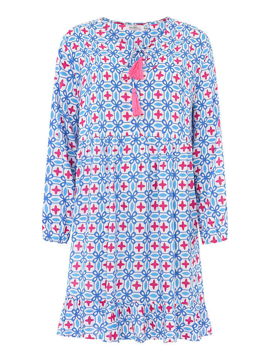 Zwillingsherz Dress "Grafisch Classic" Blue Women