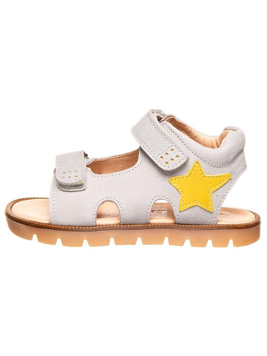 BO-BELL Leather Sandals Light Grey Kids