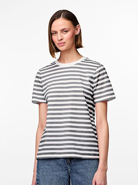 Pieces Shirt Grey / White Women