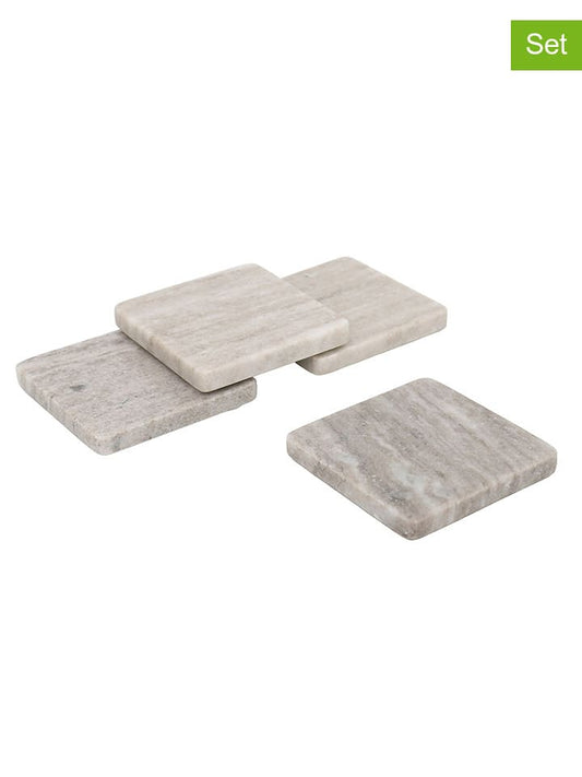 houseproud 4-Piece Set: Coaster "Marble Mates" Beige (L)10 x (W)10 cm Unisex