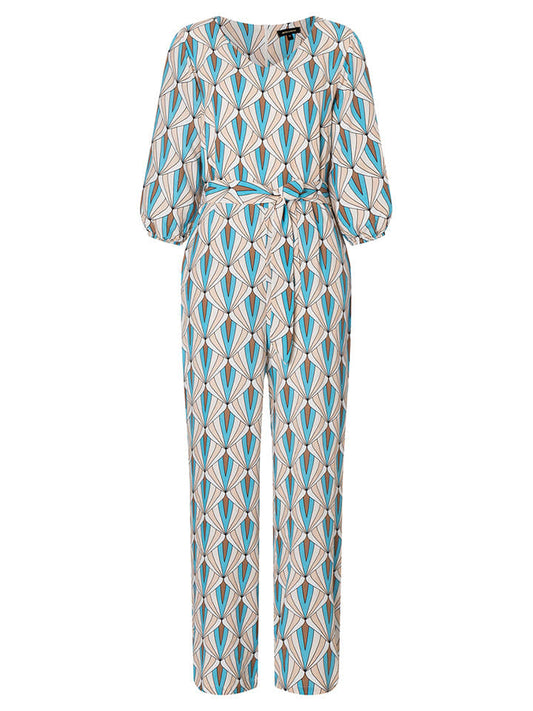 More & More Jumpsuit Beige / Light Blue Women