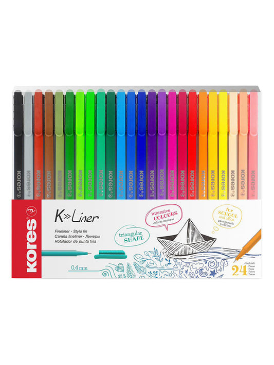 Kores Fineliner "K-Liner" 24er Pack - 24 verschiedene Farben Unisex