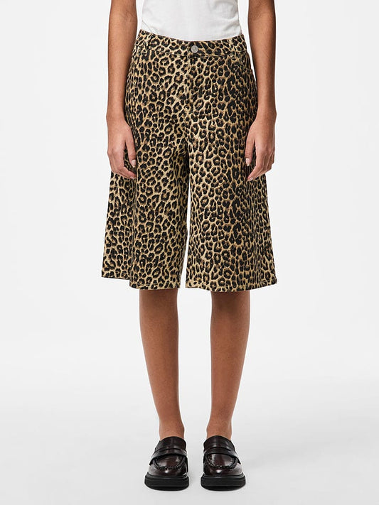 Pieces Bermuda Shorts Shorts "Salume" Brown / Beige Women