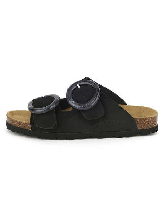 BABUNKERS Family Leather Mules Black Women