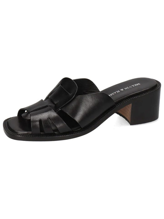 MELVIN & HAMILTON Leather Mules "Charlotta 2" Black Women