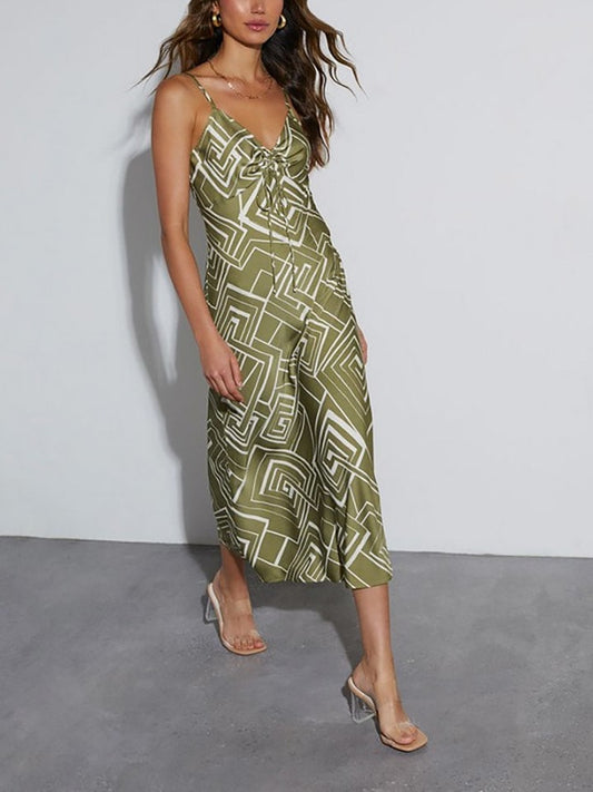 LA Angels Dress Green / Cream Women