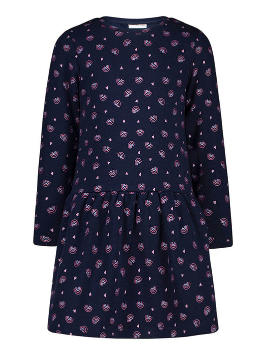 Salt and Pepper Dress Navy Kids