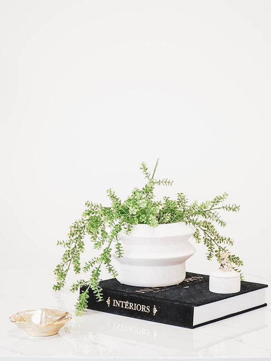 HouseVitamin Plant Pot White (H)19 x Ø 13 cm Unisex