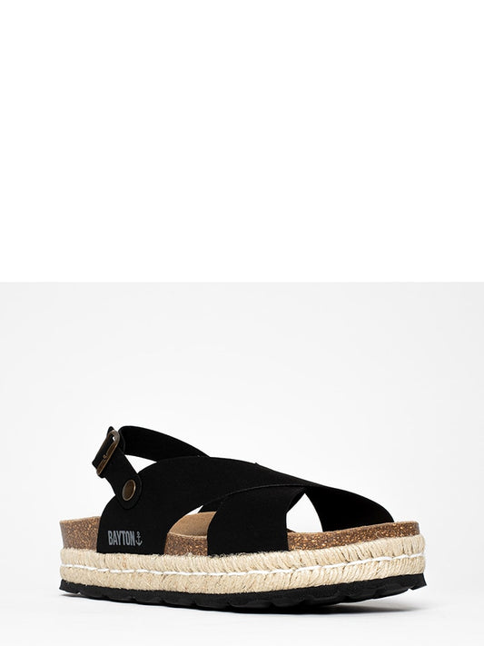 BAYTON Wedge Sandals "Leida" Black Women