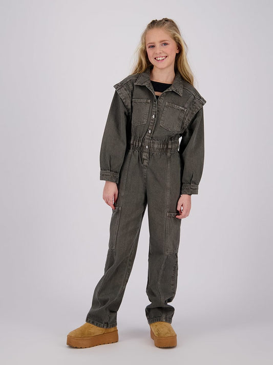 Vingino Denim Overall "Perlita" Anthracite Kids