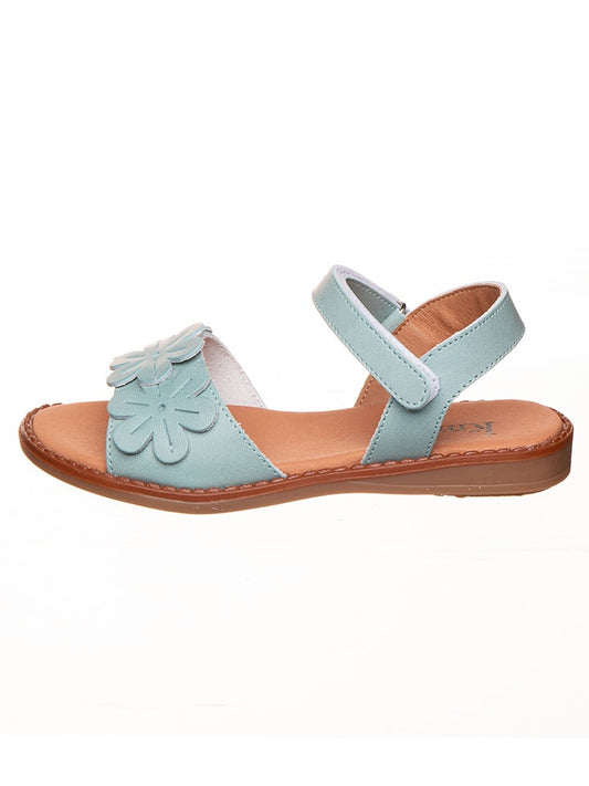 kmins Leather Sandals Turquoise Kids