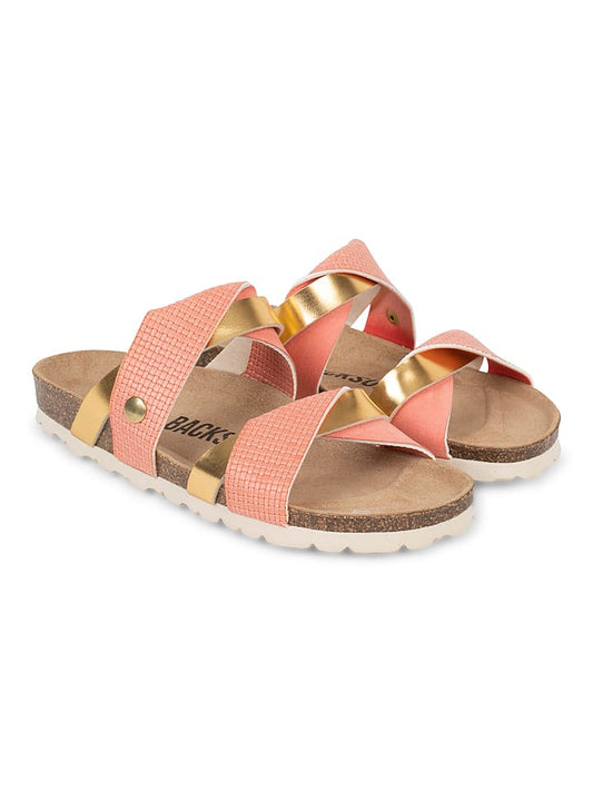 BACKSUN Mules "Balina" Pink / Gold Women