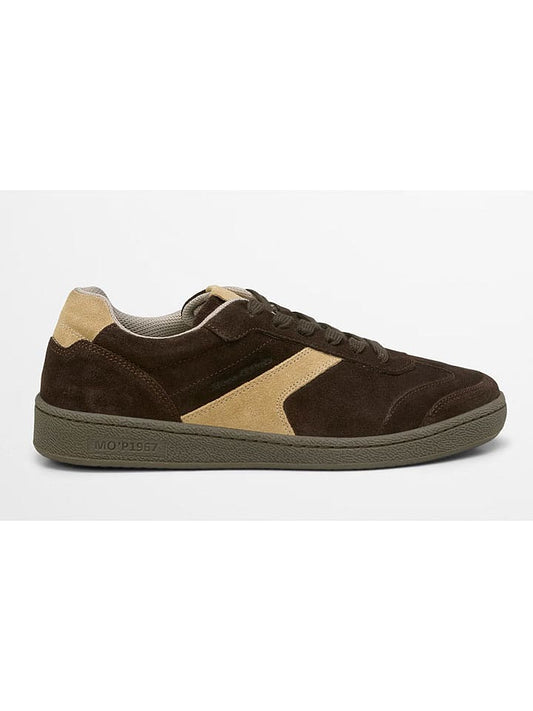 Marc O'Polo Shoes Leather Sneaker "Court" Brown / Beige Men