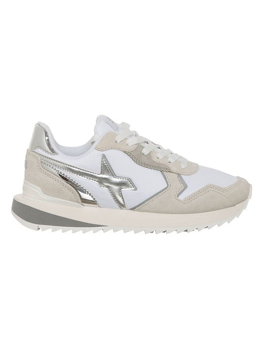 W6YZ Leather Sneaker White / Silver Women