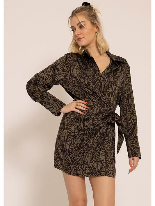 SASSYCLASSY Dress Khaki / Black Women