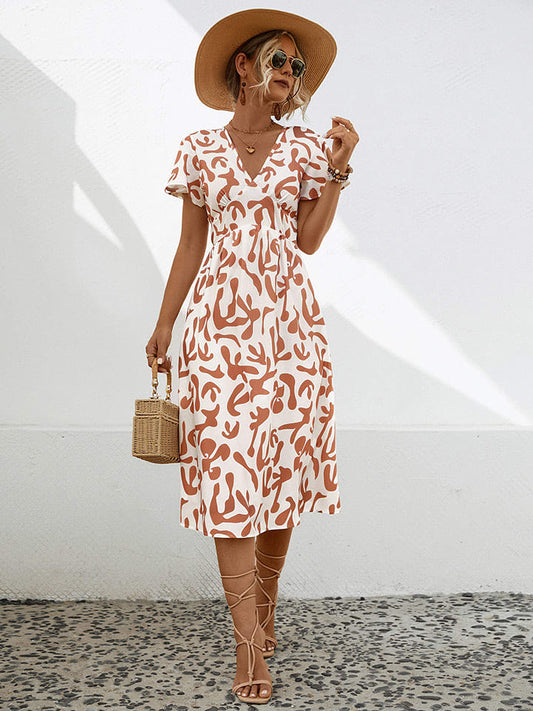 Ariel Tesoro Dress White / Camel Women