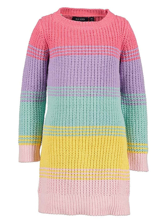 Blue Seven Knitted Dress Multicolour Kids