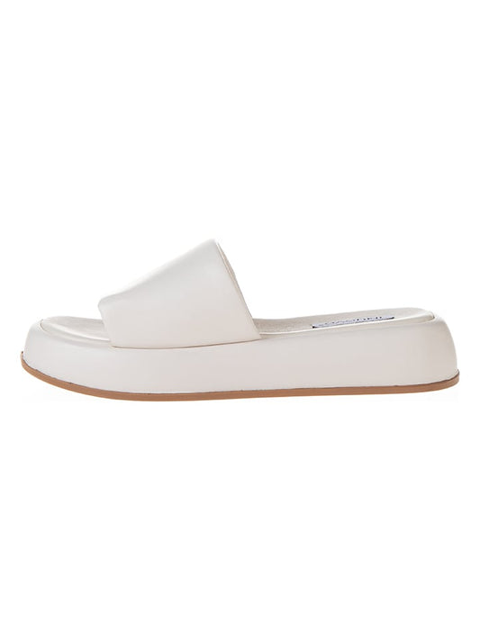 INUOVO Leather Mules Cream Women