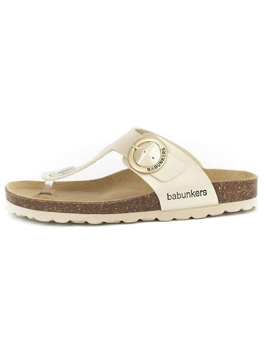 BABUNKERS Family Flip Flops Gold Women