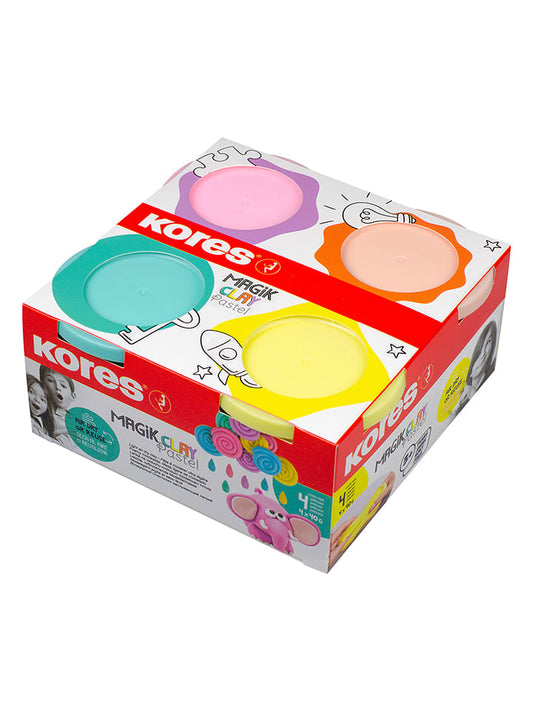 Kores Modelling Clay "Magik Clay Pastell" Multicolour 4x 40 g - from 3 years Unisex