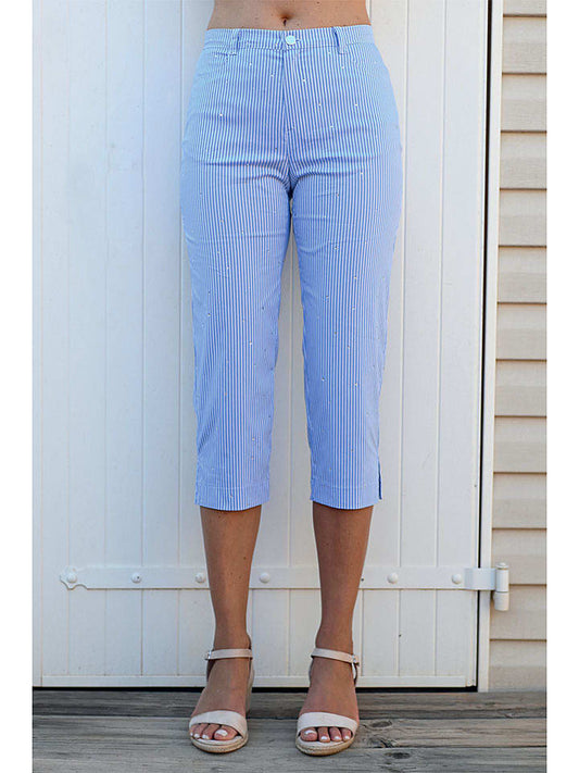 Bleu d'Azur Capri Trousers "Berne" Light Blue Women