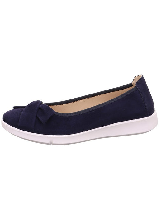 Legero Leather Ballet Flats "Lucca" Navy Women