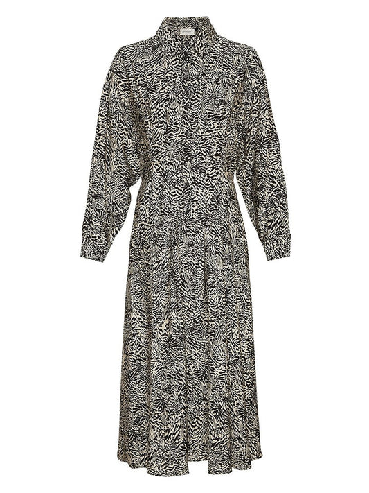 MOSS COPENHAGEN Dress "Amabella" Beige / Black Women