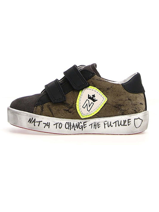 Naturino Leather Sneaker "Korey" Khaki Kids