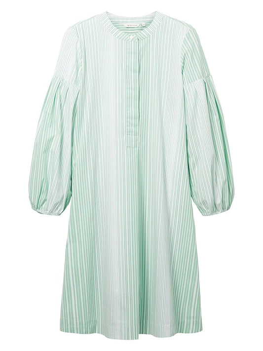 Tom Tailor Dress Green / White Women