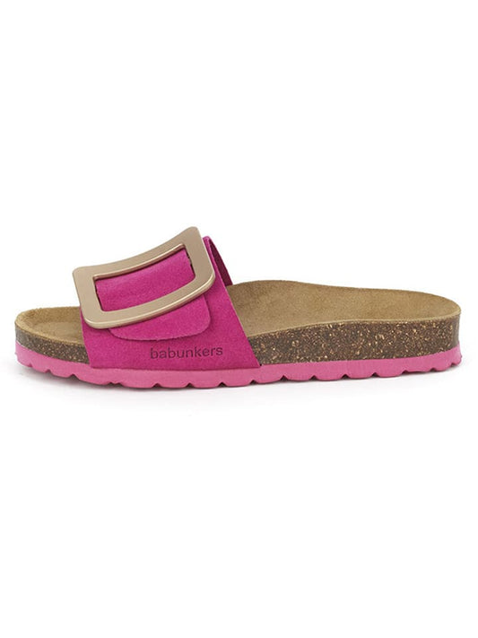 BABUNKERS Family Leather Mules Pink Women