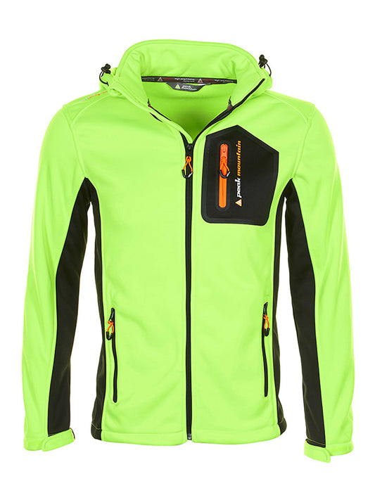 Peak Mountain Softshell Jacket Green Men