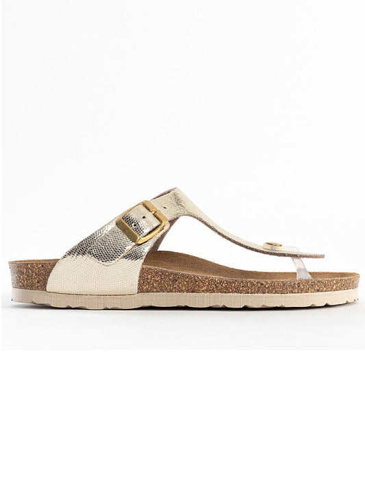 BAYTON Flip Flops "Mercure" Gold Women